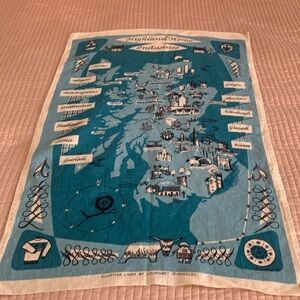 Vintage linen tea towel Highland Home Industries Scotland